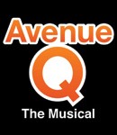black white orange Avenue Q Off-Broadway Musical