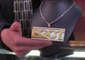 EGOT gold necklace