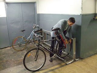 Bike near a NYC freight elevator