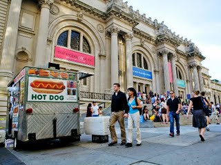 Hot Dog Vendor in-front of NYC Museum