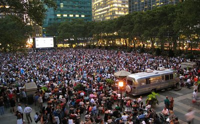 HBO Film Series in Bryant Park in NYC