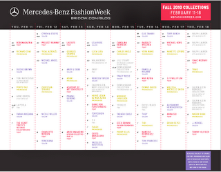 Fall Fashion Week Schedule