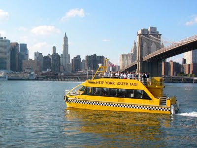 The New York Water Taxi in New York Harbor