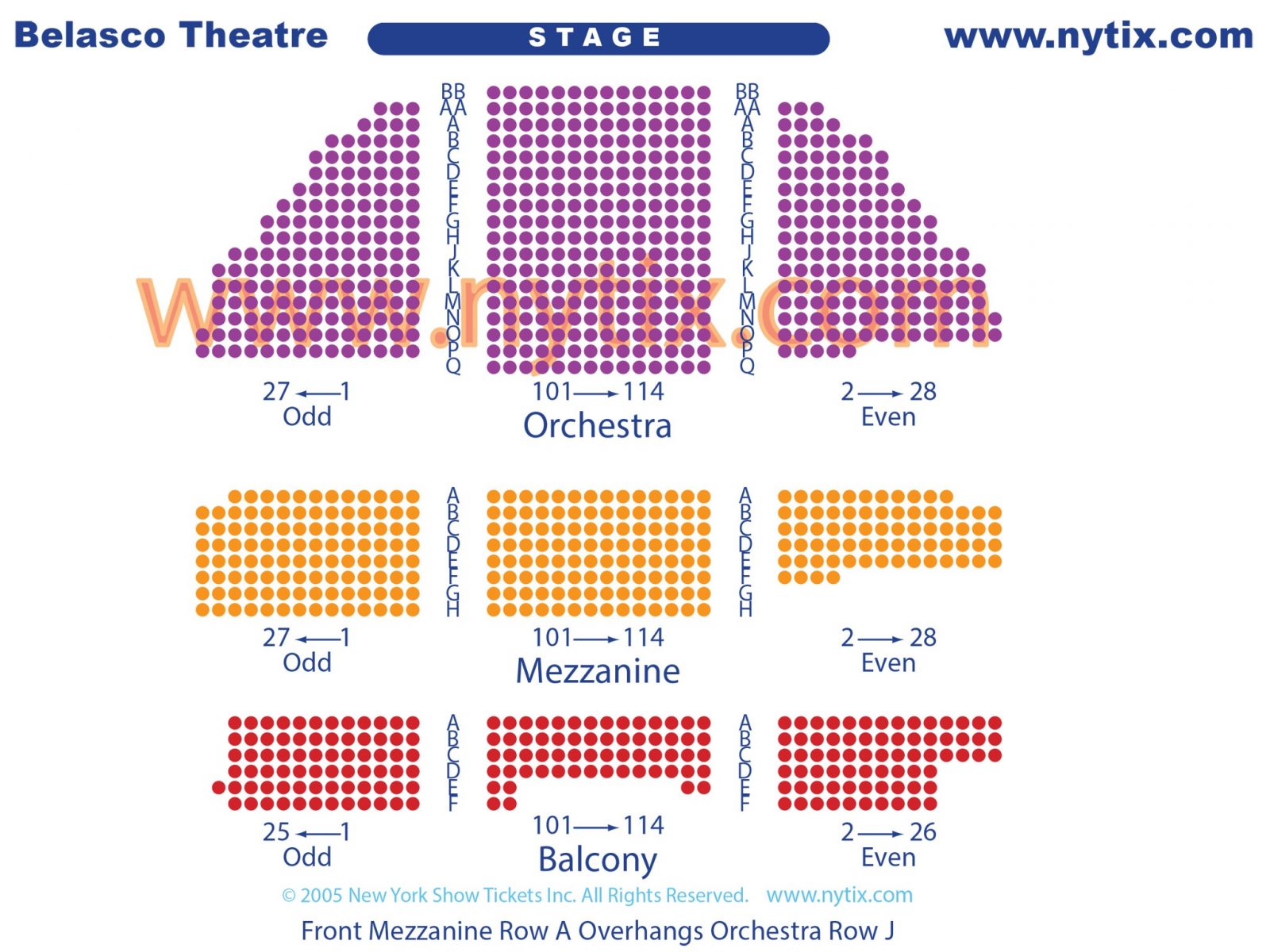 Farinelli And The King Broadway Tickets Including Belasco Theatre Seating Chart