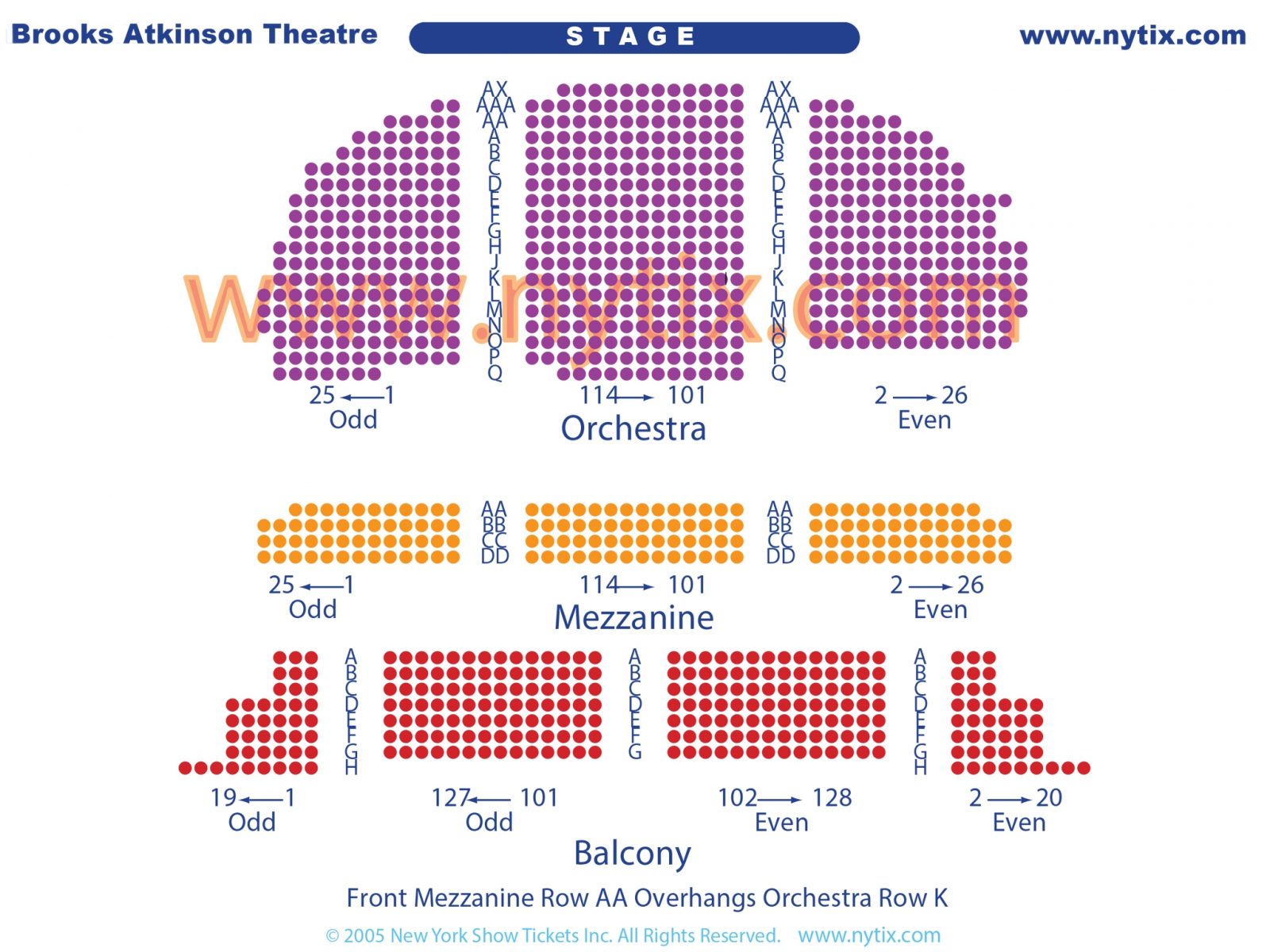 Love Letters Broadway Tickets Including Code And Brooks Atkinson Theatre Seating Chart