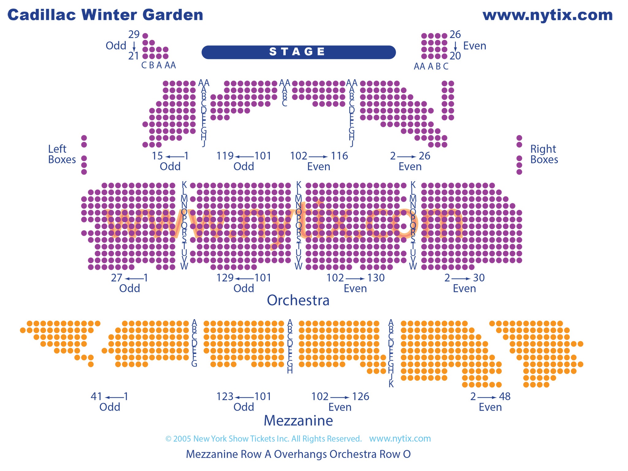 Bettlejuice Broadway Tickets Including Code And Cadillac Winter Garden Theatre Seating Chart