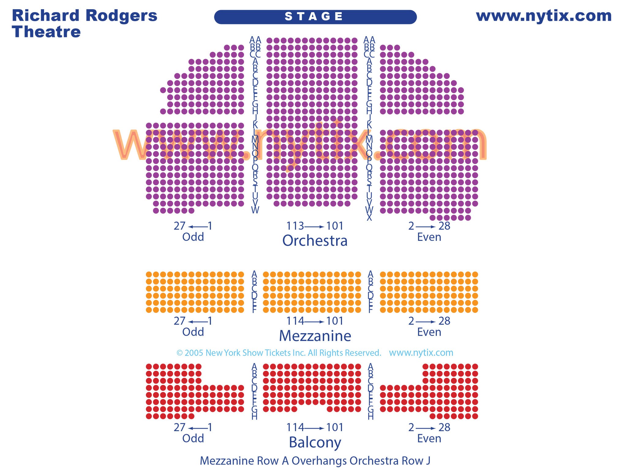 Hamilton Seating Chart Richard Rodgers