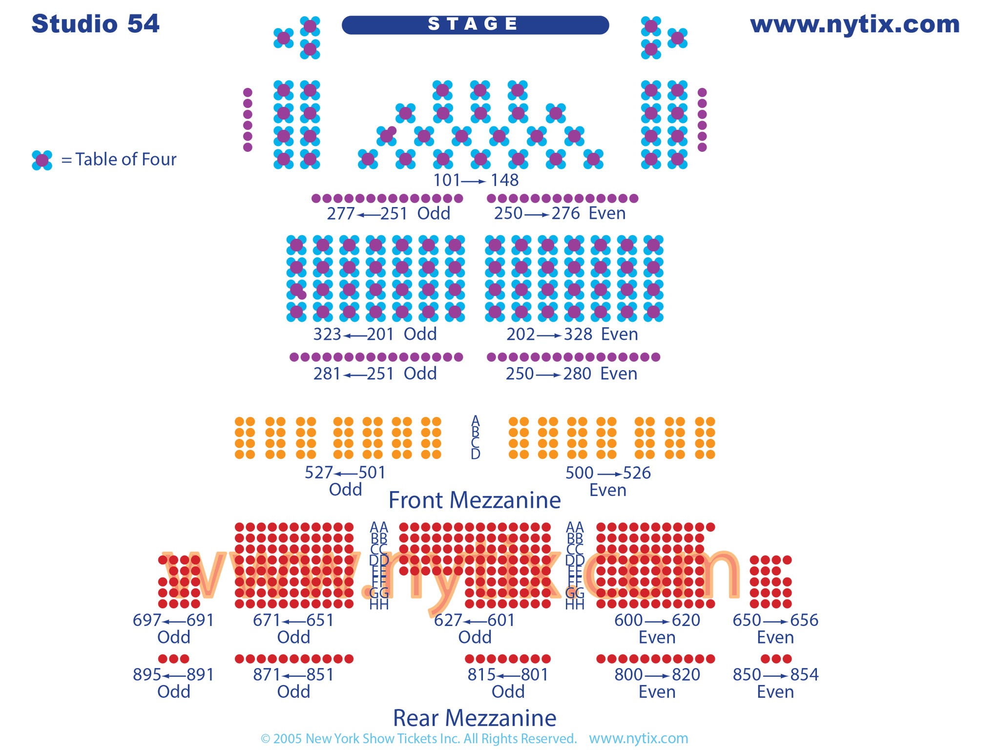 studio 54 theatre on broadway in nyc studio theater seating chart