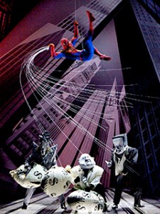 Spider man on Broadway