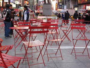 Times Square Chairs at Times Square