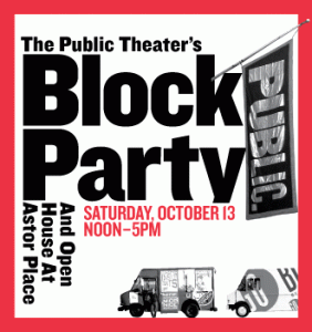 The Public Theatre's Block Party Poster