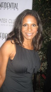 Actress singer Audra McDonald red carpet event black dress