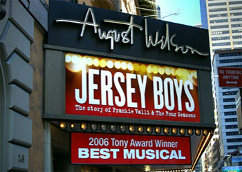 Jersey Boys on Broadway - Marquee at August Wilson Theatre Jersey Boys on Broadway - Marquee at August Wilson Theatre