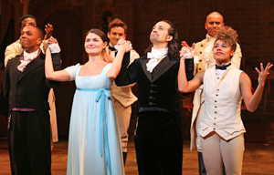 The principal casts' last performance in Hamilton