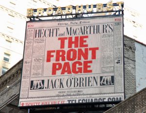 The Front Page Marquee at the Broadhurst Theatre