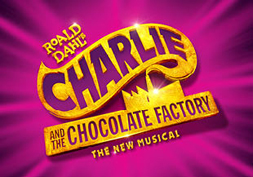 Title treatment for Roald Dahl's Charlie and the Chocolate Factory The New Musical