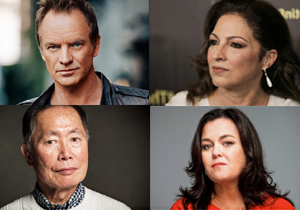 Gloria estefan sting George takei rosie o'donnell