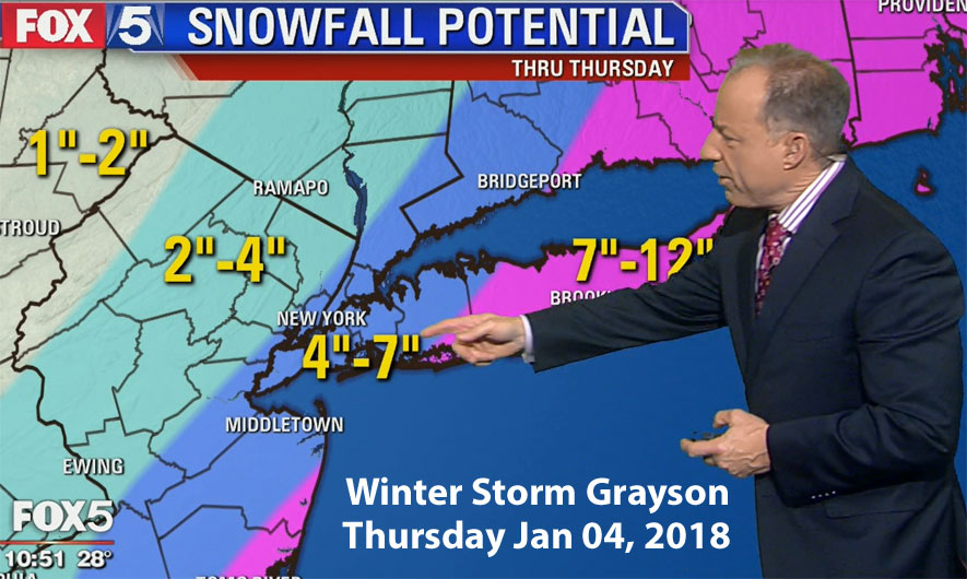 Winter Storm Grayson Jan 04 2018 Snow Forecast
